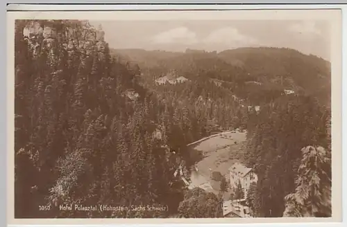 (30090) Foto AK Hohnstein, Hotel Polenztal (Sächs. Schweiz), 1927