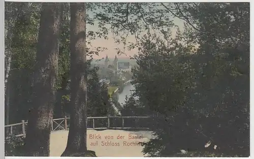 (28111) AK Rochlitz, Blick von Bastei auf Schloss 1910er