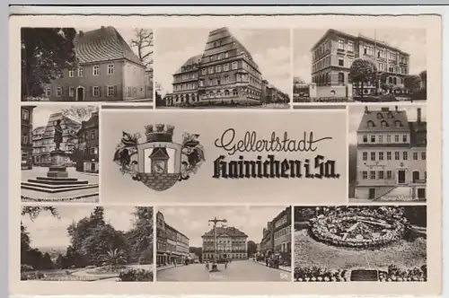 (28055) Foto AK Hainichen, Mehrbildkarte 1920/30er