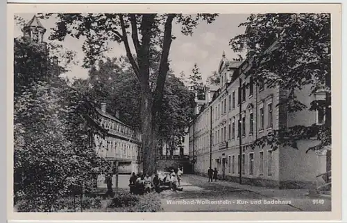 (27286) AK Warmbad, Wolkenstein, Kur- und Badehaus 1956