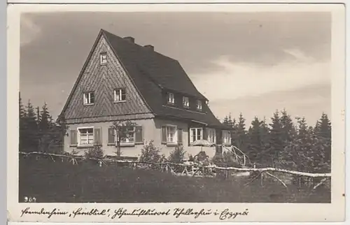 (27168) Foto AK Schellerhau, Erzgeb., Fremdenheim Fernblick 1953