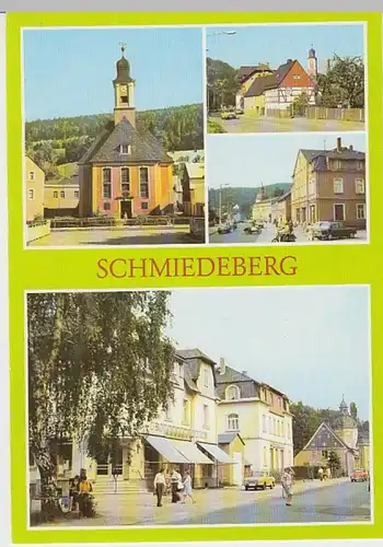(27153) AK Schmiedeberg, Dippoldiswalde, Mehrbildkarte 1990