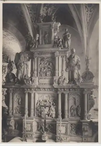 (2654) Foto AK Lauenstein, Sachs., Kirche St. Marien u. Laurentin, Altar