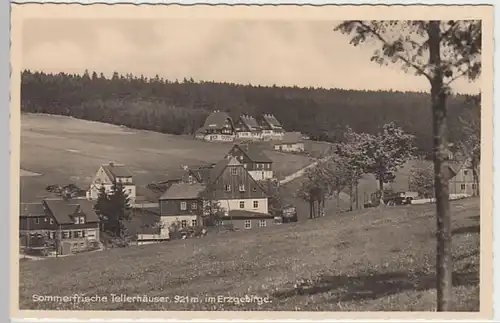 (24999) Foto AK Tellerhäuser, Ortsansicht Schneiders Gasthof, vor 1945