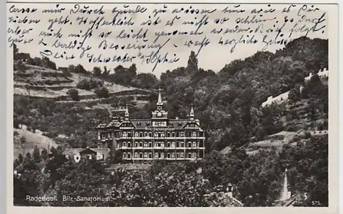 (24071) Foto AK Radebeul, Bilz Sanatorium 1938