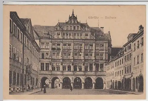(23646) AK Görlitz, Rathaus, vor 1945