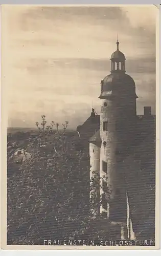 (23501) Foto AK Frauenstein, Erzgebirge, Schlossturm, vor 1945