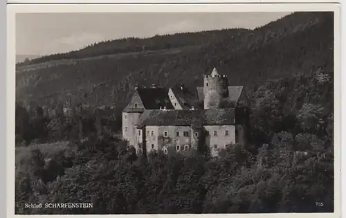 (23410) Foto AK Drebach, Burg Scharfenstein 1940