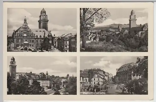 (22927) Foto AK Plauen, Vogtl., Mehrbildkarte 1955