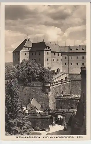 (20111) Foto AK Festung Königstein, Sächs. Schweiz, Eingang, vor 1945
