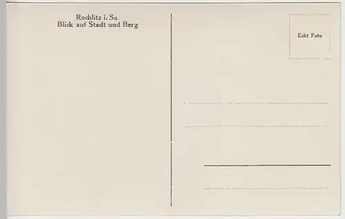 (19712) Foto AK Rochlitz, Panorama, vor 1945