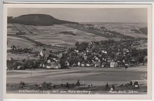 (18656) Foto AK Crottendorf, Totale mit Scheibenberg 1933-45