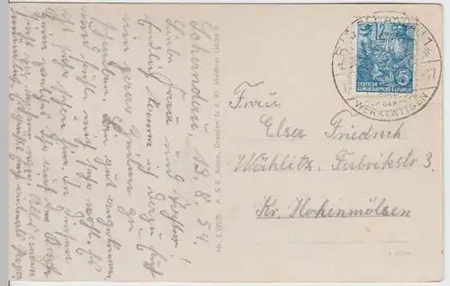 (17979) AK Bad Schandau, FDGB Ferienheim "Völkerfreundschaft" 1954