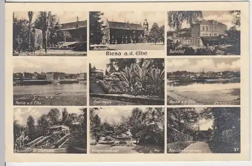 (17527) Foto AK Riesa, Mehrbildkarte, vor 1945
