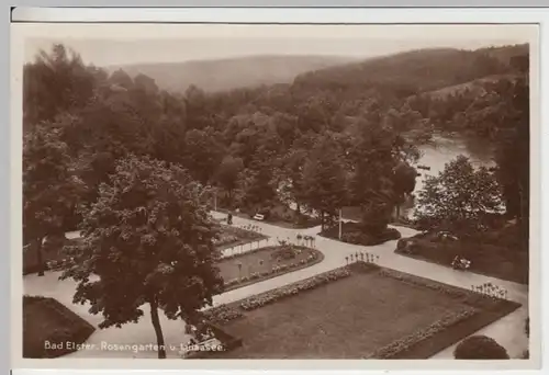 (16503) Foto AK Bad Elster, Rosengarten, Luisasee 1932