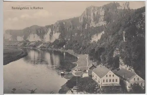 (16195) AK Rathen, Sächs. Schweiz, Bastei, vor 1945