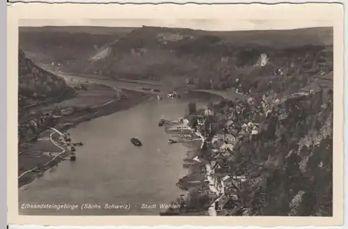 (16179) Foto AK Stadt Wehlen, Sä. Schweiz, Elbsandsteingebirge, vor 1945