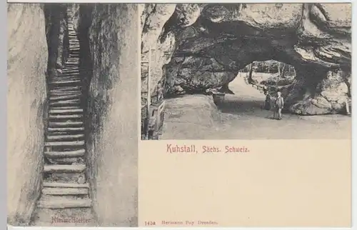 (16162) AK Sächs. Schwriz, Neuer Wildenstein, Kuhstall, vor 1905