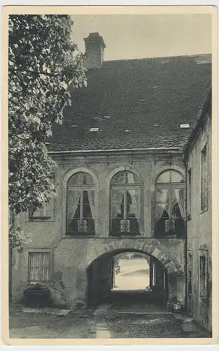 (15922) AK Müglitztal, Schloss Weesenstein, Schlosshof, vor 1945