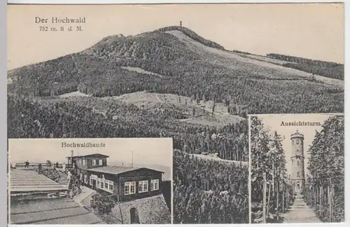 (15439) AK Hochwald, Zittauer Gebirge, Aussichtsturm, Baude, vor 1945