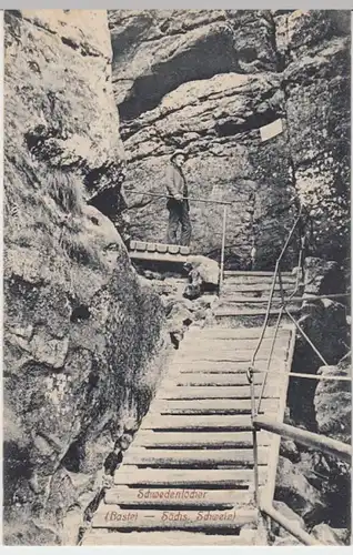 (15031) AK Bastei, Sächs. Schweiz, Schwedenlöcher, vor 1945