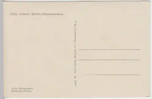 (11993) Foto AK Sächs. Schweiz, Hintere Schrammsteinkette, vor 1945