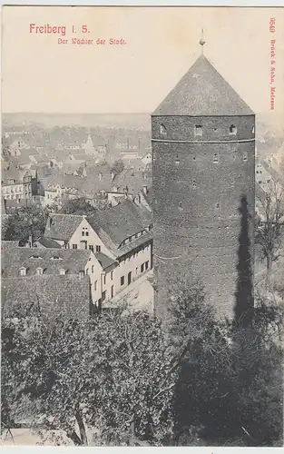 (115912) AK Freiberg i.Sa., Turm - Wächter der Stadt 1917