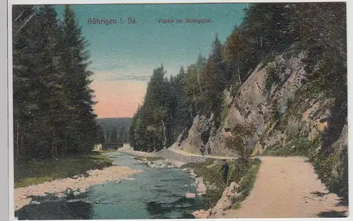 (115902) AK Böhrigen i.Sa., Partie im Striegistal 1912