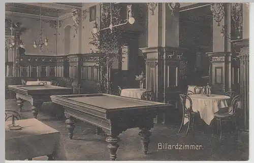 (115880) AK Pirna, Billardzimmer im Hotel Kaiserhof 1915