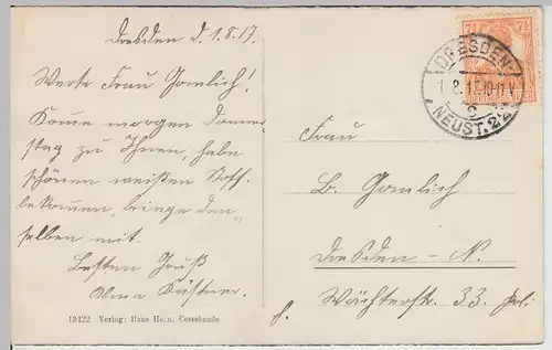 (115835) AK Cossebaude, Weinbergstraße 1917