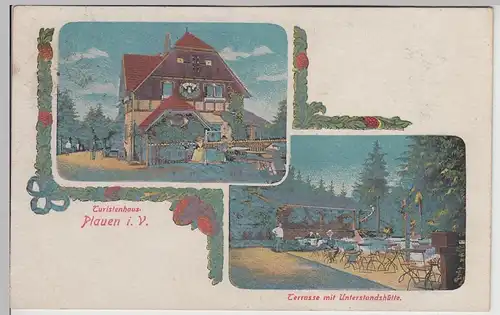 (115735) AK Plauen i.V., Touristenhaus, 1921