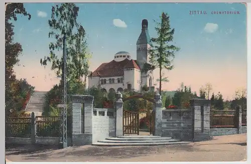 (115726) AK Zittau, Crematorium 1915