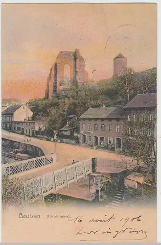 (115601) AK Bautzen, Nicolairuine 1906