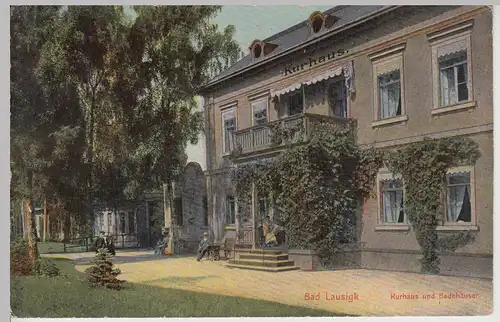 (115488) AK Bad Lausigk, Kurhaus und Badehäuser 1910