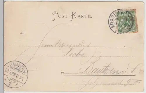 (115197) AK Adorf, Gruss vom Schiesshaus 1899