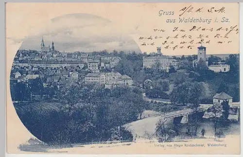 (115161) AK Gruss aus Waldenburg i.Sa., 1900