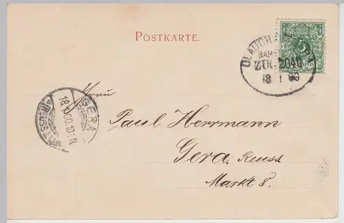 (115161) AK Gruss aus Waldenburg i.Sa., 1900