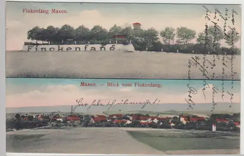(115041) AK Maxen, Müglitztal, Finckenfang, Panorama 1917