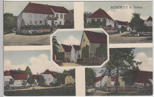 (115037) AK Bosewitz, Dohna, Gehöfte, Gasthof, Mehrbildkarte 1937