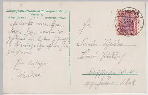 (114791) AK Augustusburg, Totale 1922