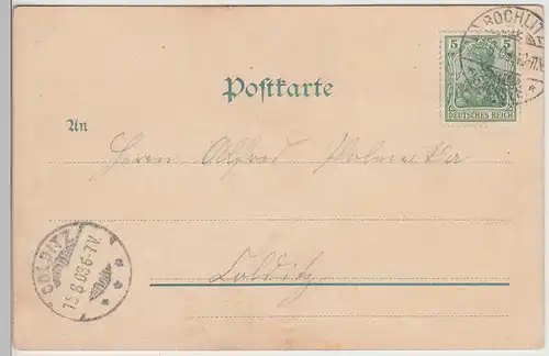 (114500) AK Gruß vom Rochlitzer Berg, Haberkorns Etablissement 1903