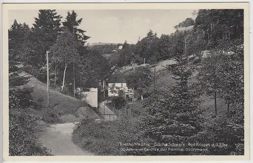 (113965) AK Liethenmühle, Sächs. Schweiz, Kleinhennersdorf, Gohrisch, vor 1945