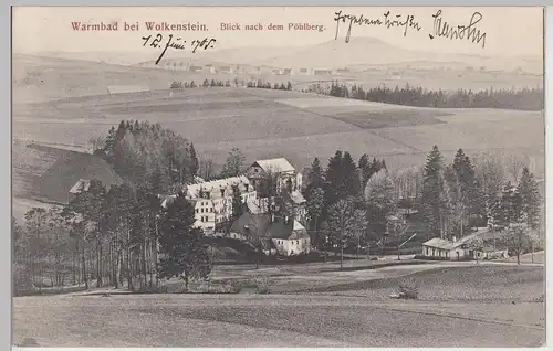 (113894) AK Warmbad, Wolkenstein, Panorama, Pöhlberg 1905