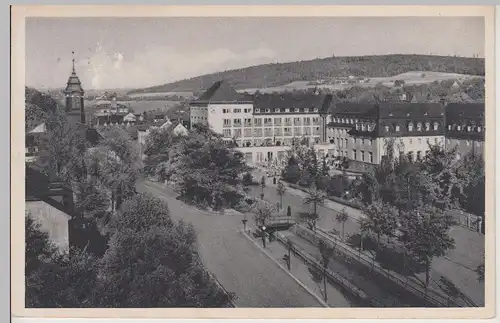 (113854) AK Oberschlema, Bad Schlema, Kurhotel, Kirche 1940