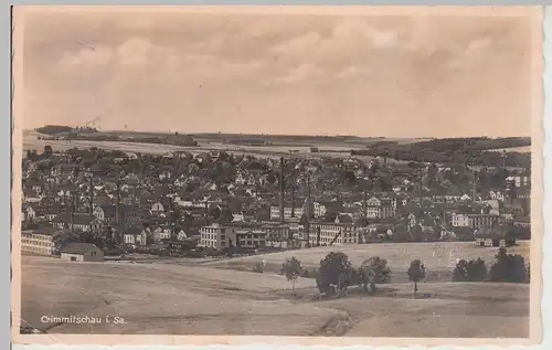 (113743) Foto AK Crimmitschau, Sachsen, Panorama 1933