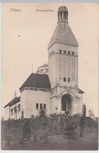 (113713) AK Zittau, Krematorium, vor 1945