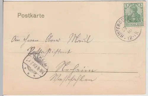 (113559) AK Tharandt, Jagdschloss Grillenburg, Oberforstmeisterei 1903