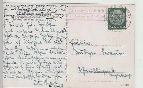 (113527) AK Hohenstein Ernstthal, Oberwaldschänke 1937