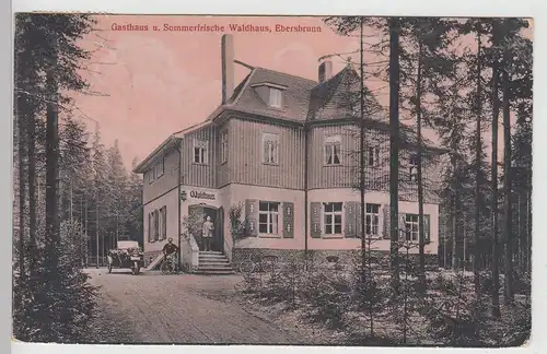 (113369) AK Ebersbrunn, Lichtentanne, Gasthaus Waldhaus 1918