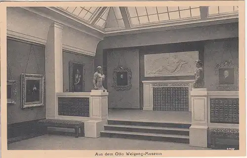 (113194) AK Stadtmuseum Bautzen, Otto Weigang Museum, Inneres, vor 1945